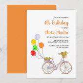 Invitation Basket à fleurs Boulon à tout âge Anniversaire (Devant / Derrière)