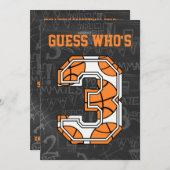 Invitation Basket-ball - 3e anniversaire (Devant / Derrière)