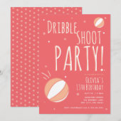 Invitation Basket-ball Anniversaire Fête Personnalisée (Devant / Derrière)