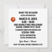 Invitation Basket-ball - Chance Pot - Rassembler l'invitation (Dos)