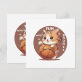 Invitation basket-ball chat (Devant / Derrière)
