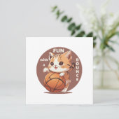 Invitation basket-ball chat (Debout devant)