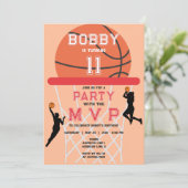 Invitation Basket-ball Jumpman Peach Fuzz Femme Anniversaire (Debout devant)