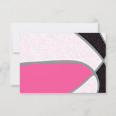 Invitation basket-ball noir rose filles sport (Dos)