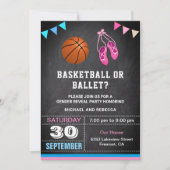 Invitation Basket-ball ou Ballet Revevela Party (Devant)