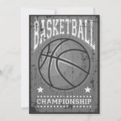 Invitation Basket-ball personnel Anniversaire avec photo (Dos)