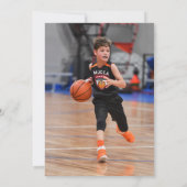 Invitation Basket-ball personnel Anniversaire avec photo (Dos)