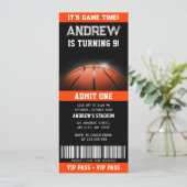 Invitation Basket-ball personnel Jour Anniversaire Billet (Debout devant)