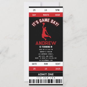 Invitation Basket-ball personnel Rêves Billet d'anniversaire