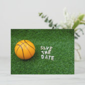 Invitation Basket-ball Sauvez la date avec basket-ball sur ve (Debout devant)
