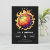 Invitation Basket-ball sport élégant et modifiable Anniversai (Debout devant)
