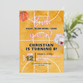 Invitation Basket-ball Vous Bruh Dans Adolescent Garçon Anniv (Debout devant)