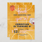 Invitation Basket-ball Vous Bruh Dans Adolescent Garçon Anniv (Devant / Derrière)