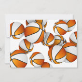 Invitation basket blanc orange filles fête d'anniversaire (Dos)