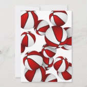 Invitation basket blanc rouge enfants sport (Dos)