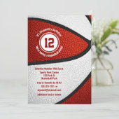 Invitation basket blanc rouge filles garçons fête d'anniversa (Debout devant)