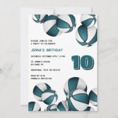 Invitation Basket blanc turquoise filles sport (Devant)
