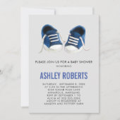Invitation Basket bleu Baby shower Invitation, Baby Boy (Devant)