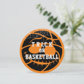 Invitation Basket d'Halloween Ball Trick ou Basketball Annive (Debout devant)