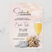 Invitation basket et Champagne Bridal Douche (Devant / Derrière)