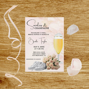 Invitation basket et Champagne Bridal Douche
