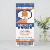 Invitation Basket personnel Courtside Billet d'anniversaire (Debout devant)