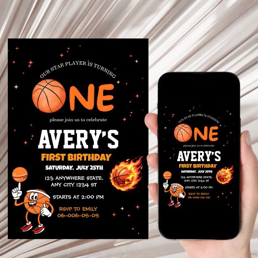 Invitation Basket pour le premier anniversaire