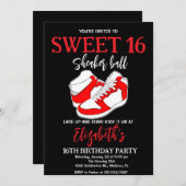 Invitation Basket Rouge Bash fête d'anniversaire (Devant / Derrière)