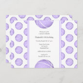 Invitation basket violet pastel motif (Devant / Derrière)