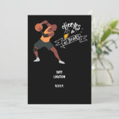 Invitation Basketball 40e anniversaire Enregistrer la date in (Debout devant)