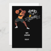 Invitation Basketball 40e anniversaire Enregistrer la date in (Devant / Derrière)