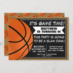Invitation Basketball Anniversaire Fans d'invitation
