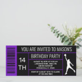 Invitation Basketball Anniversaire fête violet boîte à chauss (Debout devant)