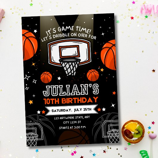 Invitation Basketball Anniversaire Invitation, Sports Anniver