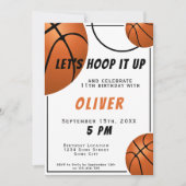 Invitation Basketball Ball Fun Sports Anniversaire de enfant (Devant)