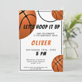 Invitation Basketball Ball Fun Sports Anniversaire de enfant (Debout devant)