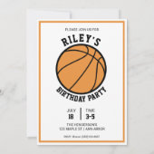 Invitation Basketball Boy's Photo Birthday Party (Dos)