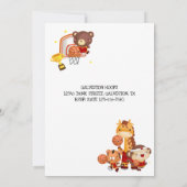 Invitation Basketball Enfants Mignons (Dos)