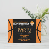 Invitation BASKETBALL FÊTE Typographie Anniversaire Invitatio (Debout devant)