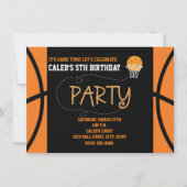 Invitation BASKETBALL FÊTE Typographie Anniversaire Invitatio (Devant)