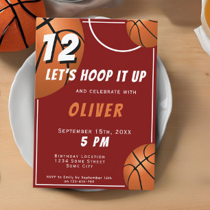 Invitation Basketball Fun Sports Enfants Anniversaire 