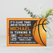 Invitation Basketball invitation, Basketball fête d'anniversa (Debout devant)