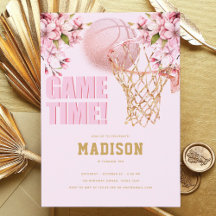 Basketball Luxury Girl Anniversaire Rose Gold