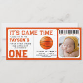 Invitation Basketball première année bas 1er anniversaire Bil (Devant)