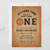 Invitation Basketball Première fête d'anniversaire (Devant)