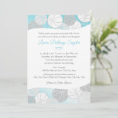 Invitation Basketball Sports Bat mitzvah Bleu et Argent (Debout devant)