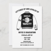 Invitation Basketball Varsity Veste Graduation Party (Devant)