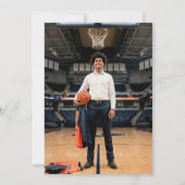 Invitation Basketball Varsity Veste Graduation Party (Dos)