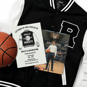 Invitation Basketball Varsity Veste Graduation Party