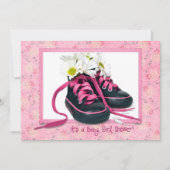 Invitation Baskets pour bébé fille douche (Devant)